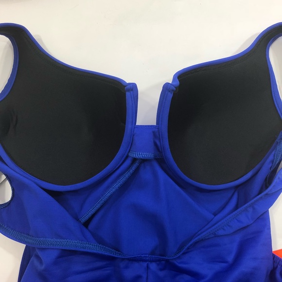 Miraclesuit Swim Blue Escape Surplice Underwire - Picture 7 of 8